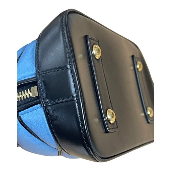 LOUIS VUITTON Alma BB Blue Black Malletage Lambskin Shoulder +BOX DUST BAG LOCK - Picture 7 of 15